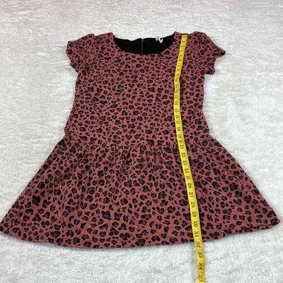 Love Marks dusky rose leopard print drop waist dress, size small - Picture 4 of 8